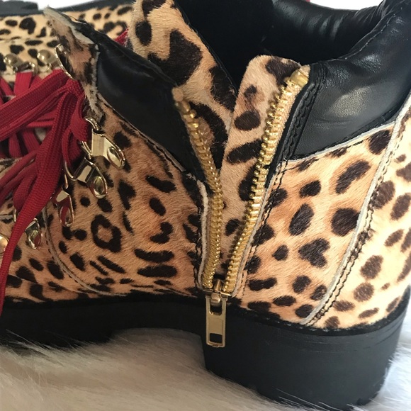 Aqua☀️Leopard print combat boots - Picture 6 of 11